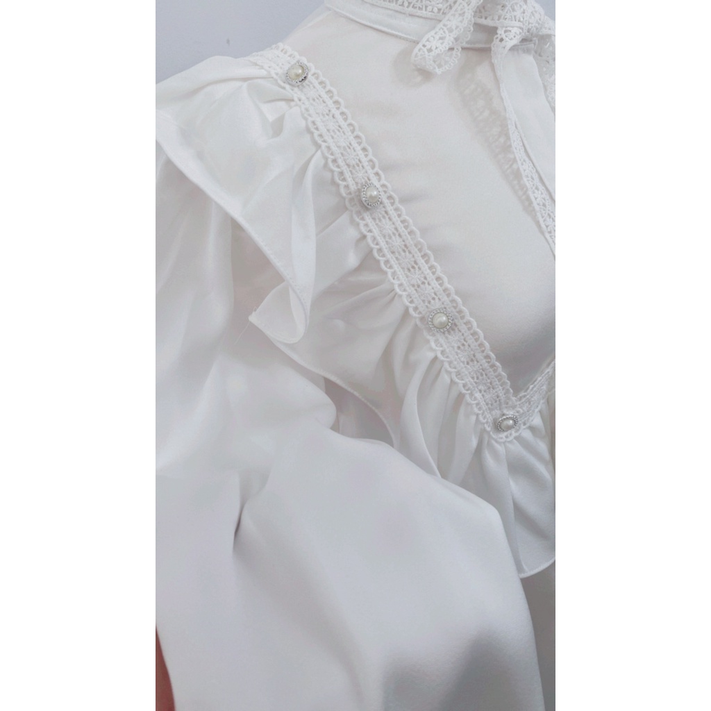 Áo sơ mi công sở phối ren siêu phẩm cực xinh cho nàng tiểu thư ngọt ngào - Madela Dress