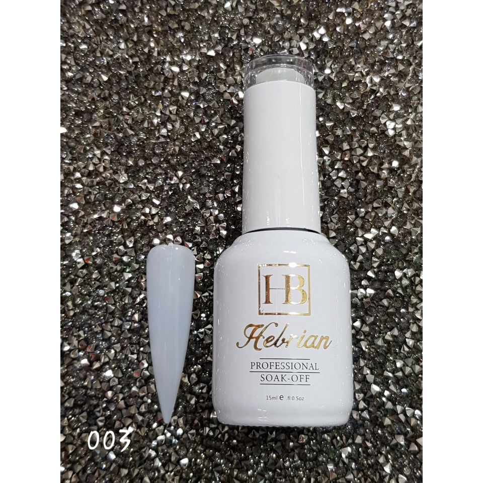 Sơn gel  Trắng Gạo Hebrian chai 15ml
