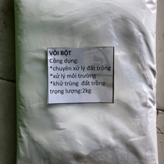 2kg Vôi bột xử lý đất trồng nông nghiệp,khử trùng ao hồ