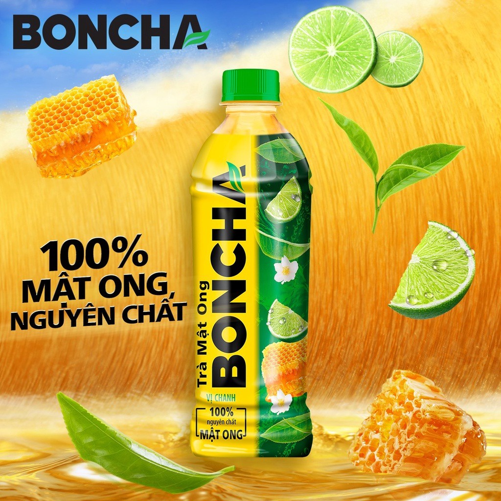 Trà Mật Ong Boncha Vị Tắc/ Vị Chanh Chai 450ml