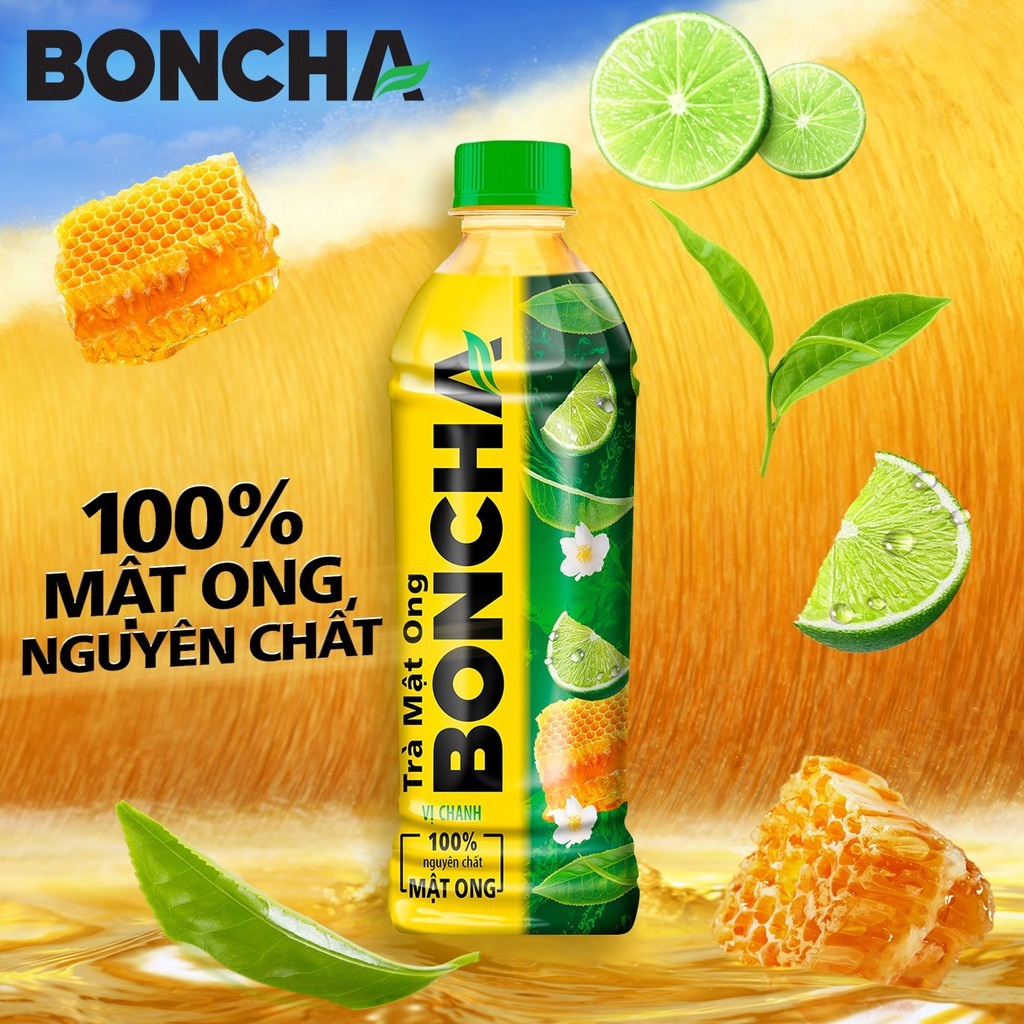 Trà Mật Ong Boncha Vị Tắc/ Vị Chanh Chai 450ml