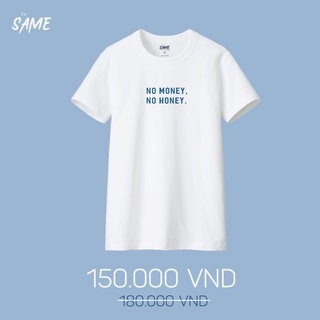 Áo thun basic chữ no money - no honey chất cotton siêu đẹp