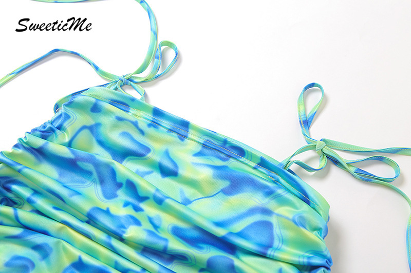 Bộ áo không tay + chân váy ngắn quyến rũ thời trang mùa hè 2021 dành cho nữ | BigBuy360 - bigbuy360.vn