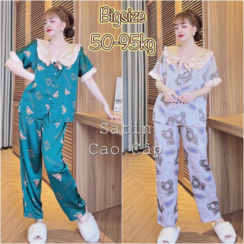 (Bigsize) Bộ Lụa Satin Hàng Cao cấp 3 size [40-100kg