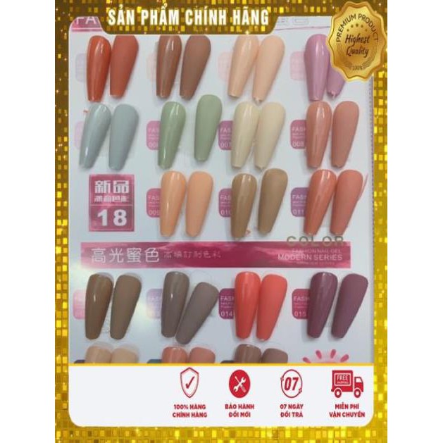 Sơn gel nhũ giả bột set 18 màu sơn móng