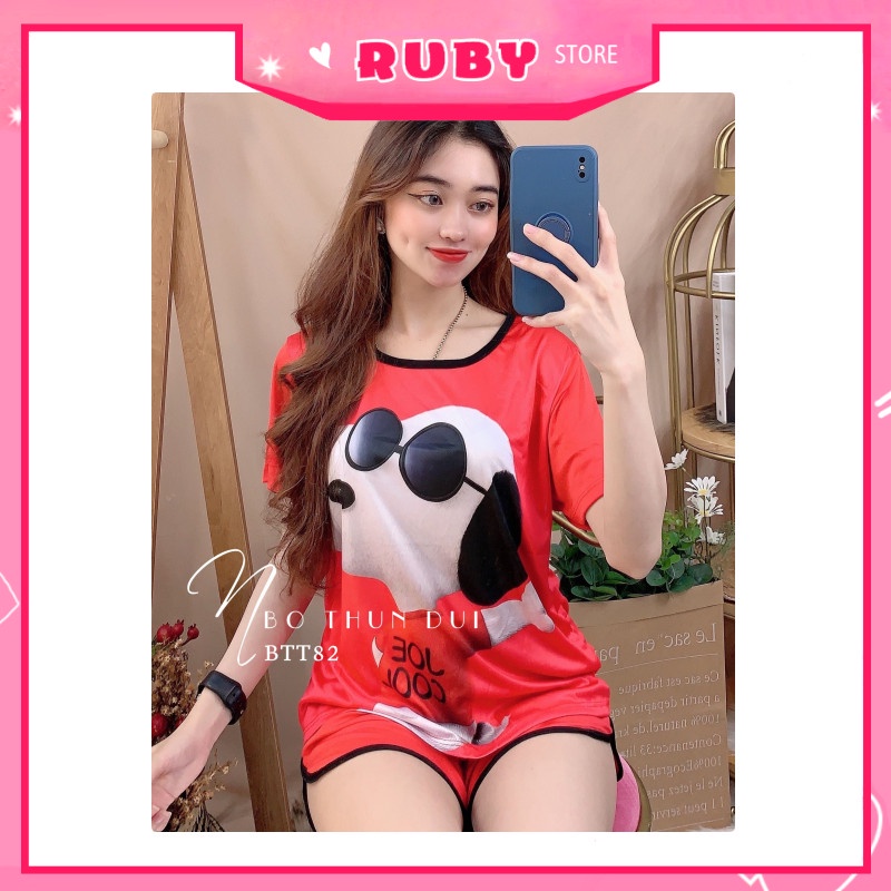 Đồ bộ nữ mặc nhà Free Size chất thun mềm mịn mát ❤ Rubystorevn BTT82