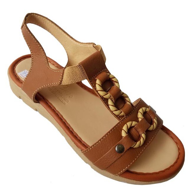 Giày sandal nữ da bò BIGBEN cao cấp SDN40