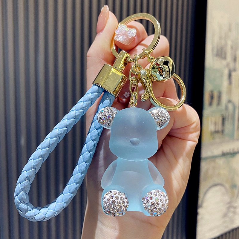 Móc Khóa Hình Gấu Đính Đá Dễ Thương