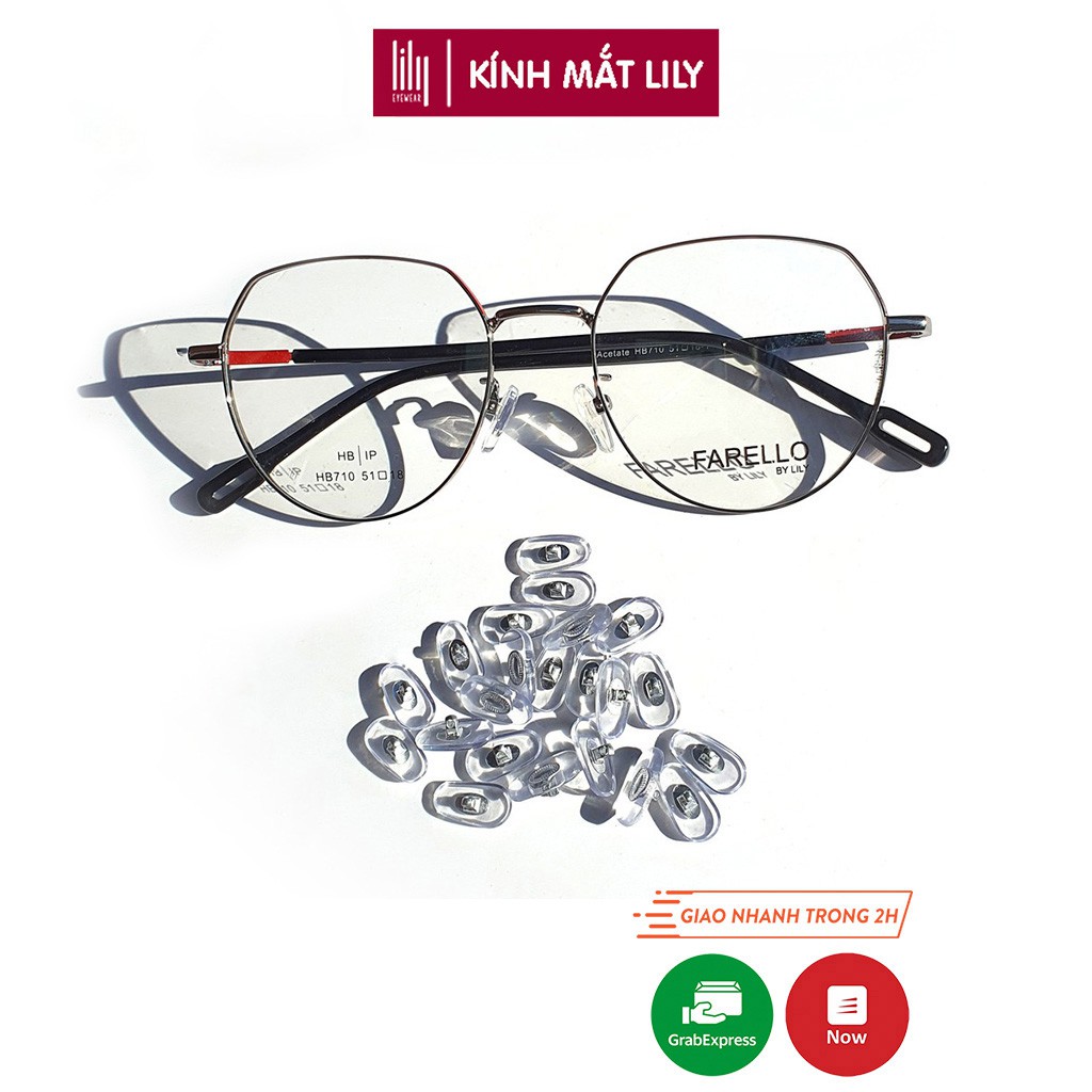 Đệm mũi silicon trắng trong gọng kính chống trượt tiện lợi Lilyeyewear