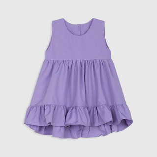 Đầm Mẹ và Bé Đuôi Cá Tím Linen(1 món)