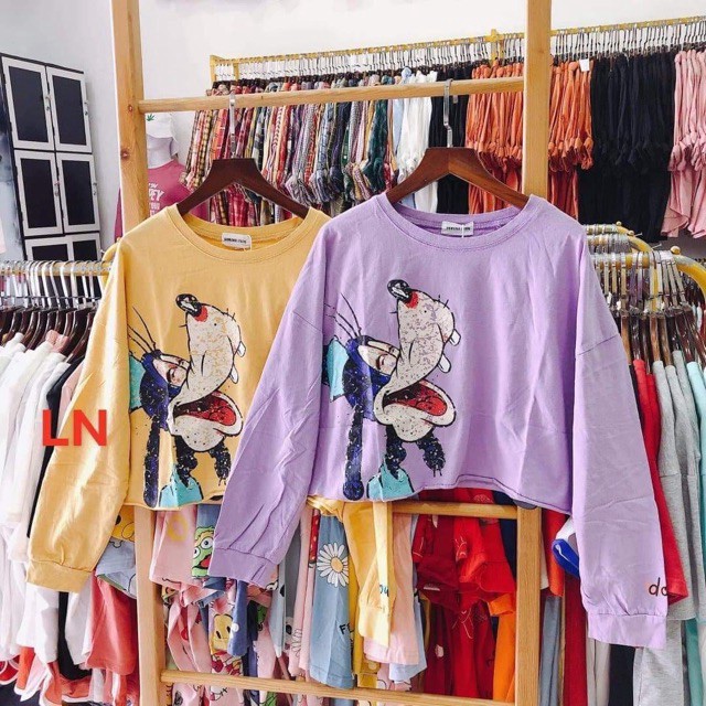 Áo croptop chó tai dài LN12 | BigBuy360 - bigbuy360.vn