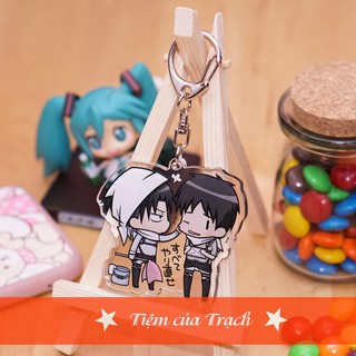 Attack on Titan móc khóa acrylic/mica chibi anime