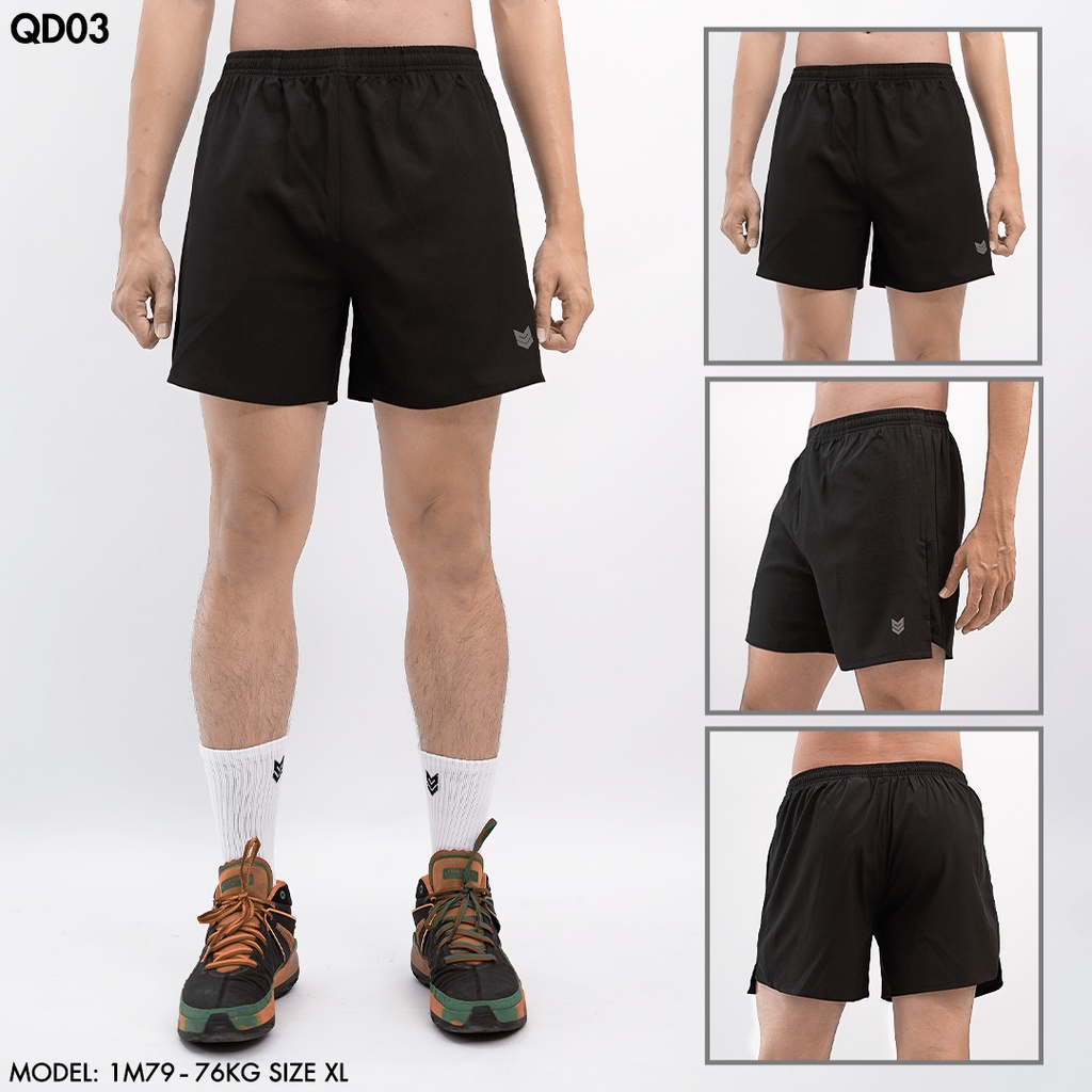 Quần short thể thao Quick Dry QDMulti Quần đùi Unisex Xám Lite Nhanh khô thoáng mát chơi Bóng Rổ Bóng đá Tennis Chạy bộ