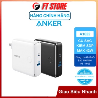 Củ sạc kiêm sạc dự phòng anker 5000mah fusion a1622 pd30w, usb 12w