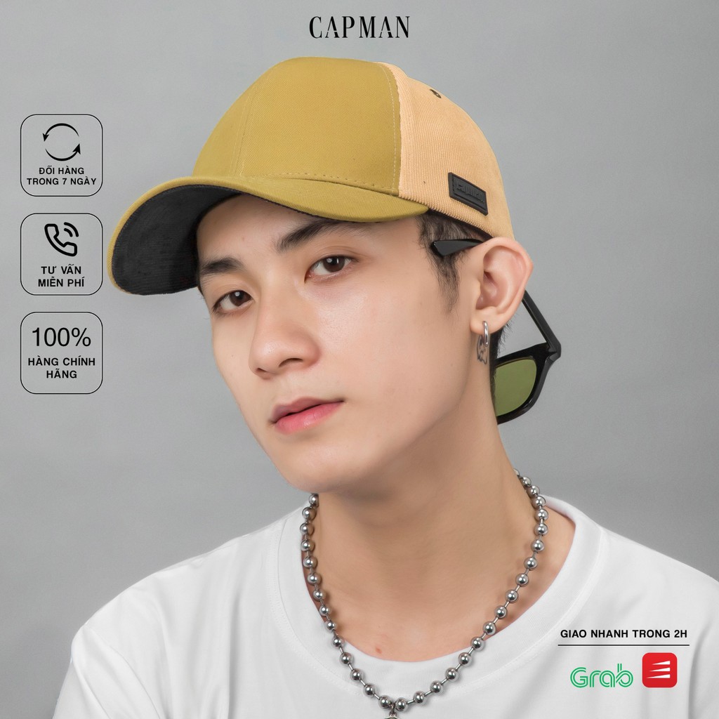 [Mã FAGREEN245 giảm tới 30K đơn 99K] Mũ lưỡi trai CAPMAN chính hãng full box, nón kết nam thể thao CM98 nhung tăm