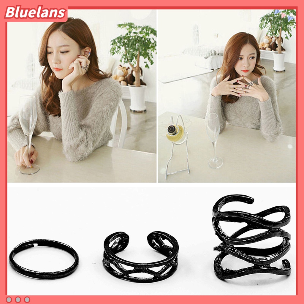 Bộ 3 nhẫn đeo khớp tay bằng hợp kim độc đáo cá tính