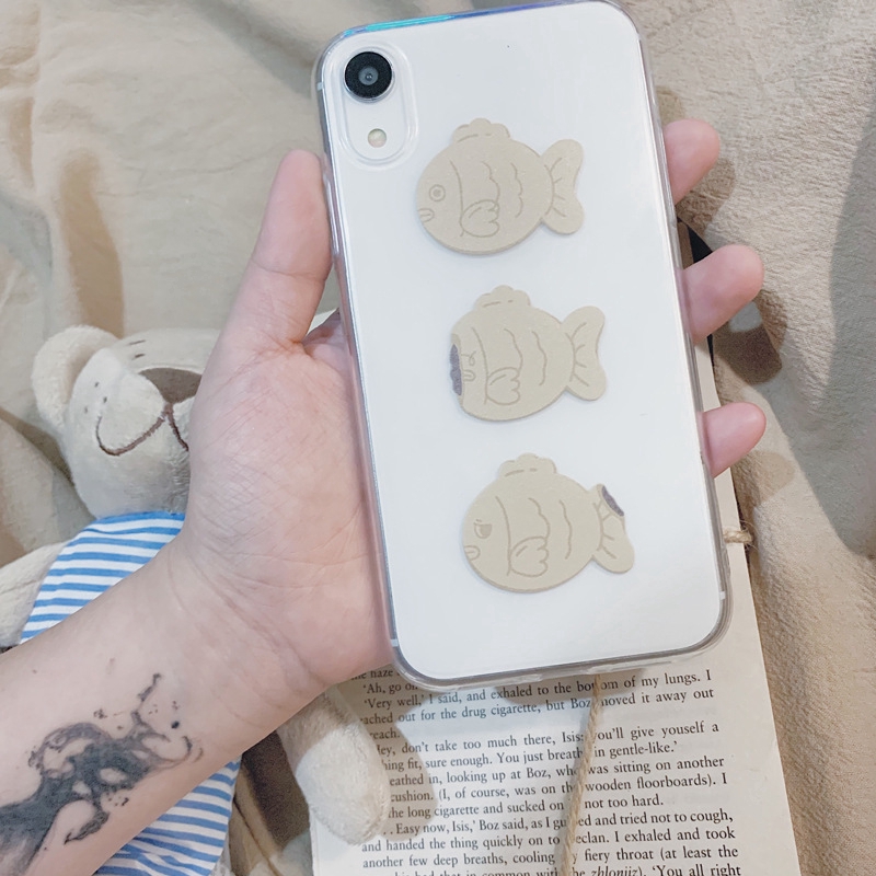 Ốp điện thoại trang trí hình 3 con cá cho IPHONE 5/5S/6/6PLUS/6S/6S PLUS/6/7/7PLUS/8/8PLUS/X/XS/XS MAX/11