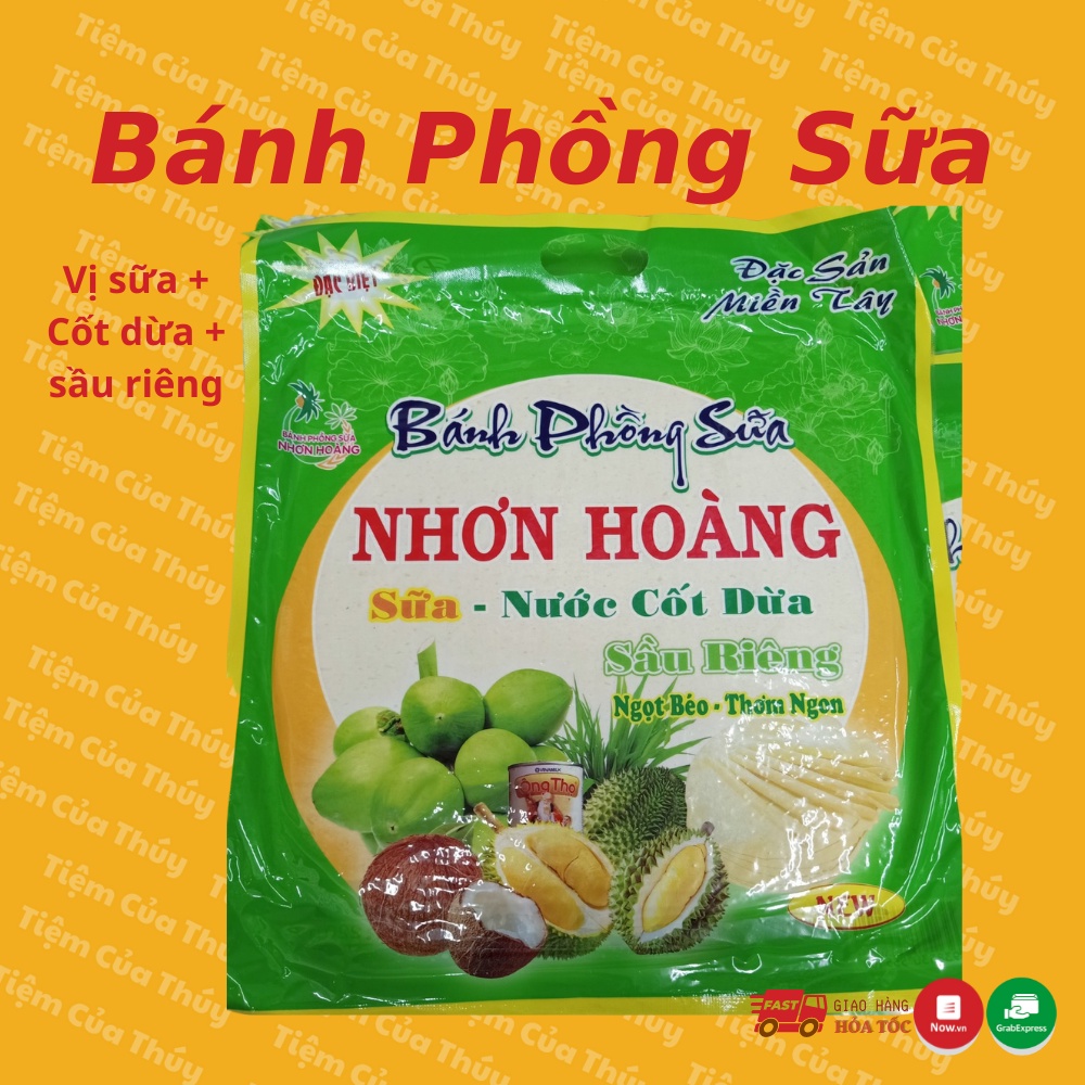 Bánh phồng sữa miền tây bánh tráng sữa vị sữa dừa sầu riêng thơm ngon