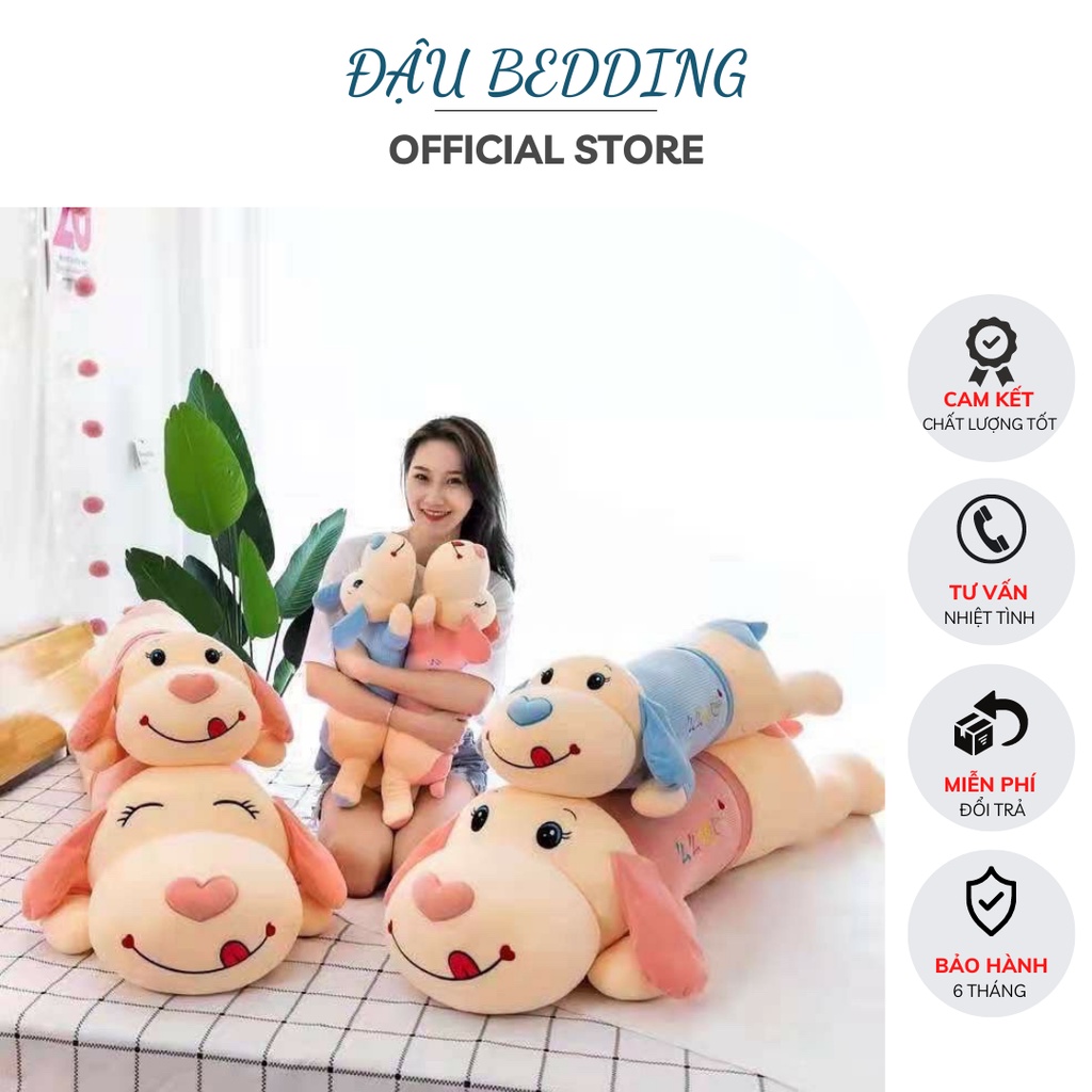 Chó mũi tim bông ⚡RẺ VÔ ĐỊCH⚡chó bông ôm ngủ bông gòn siêu êm - ảnh thật shop tự chụp