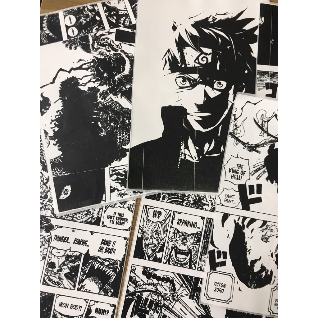 Poster Anime Dán Tường đen trắng - Tổng hợp các Mẫu Hot dùng trang trí nội thất, decor góc học tập làm việc | Z Decor