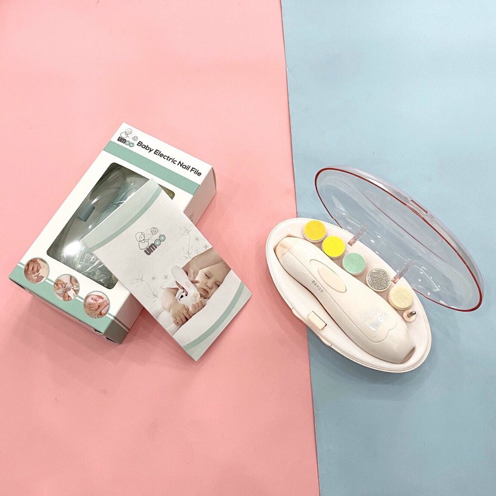 Máy cắt dũa mài chà móng tay điện Umoo cao cấp đa năng an toàn thông mình tiện dụng cho bé sơ sinh