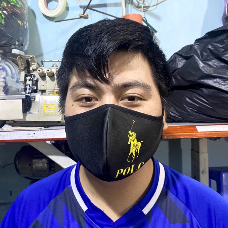 Khẩu trang Polo Style 2 lớp vải su, dễ thở, quay cột đầu thoải mái không đau tai | BigBuy360 - bigbuy360.vn