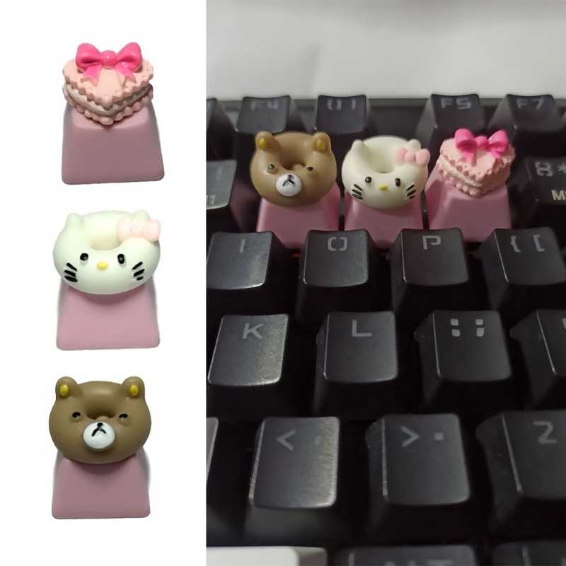 cc 1PC DIY Keycap Cute Pure Lovely Sweets Candy Keycap Mechanical Keyboard Keycap R4 Pink Key Cap Pink Sweets Candy keycaps