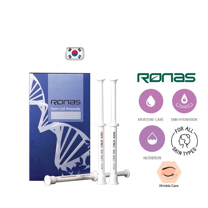 Ronas Stem Cell Ampoule - Tinh Chất Tế Bào Gốc Hàng Nội Địa Hàn Quốc hộp nhỏ 10 ống