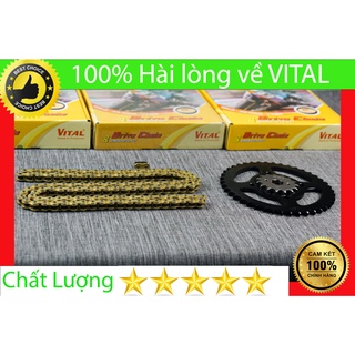 Nhông sên dĩa gl 125, gl 150, gl 1600 sên vàng 9 ly hiệu vital - nsd, xích đĩa tải chính hãng thái lan