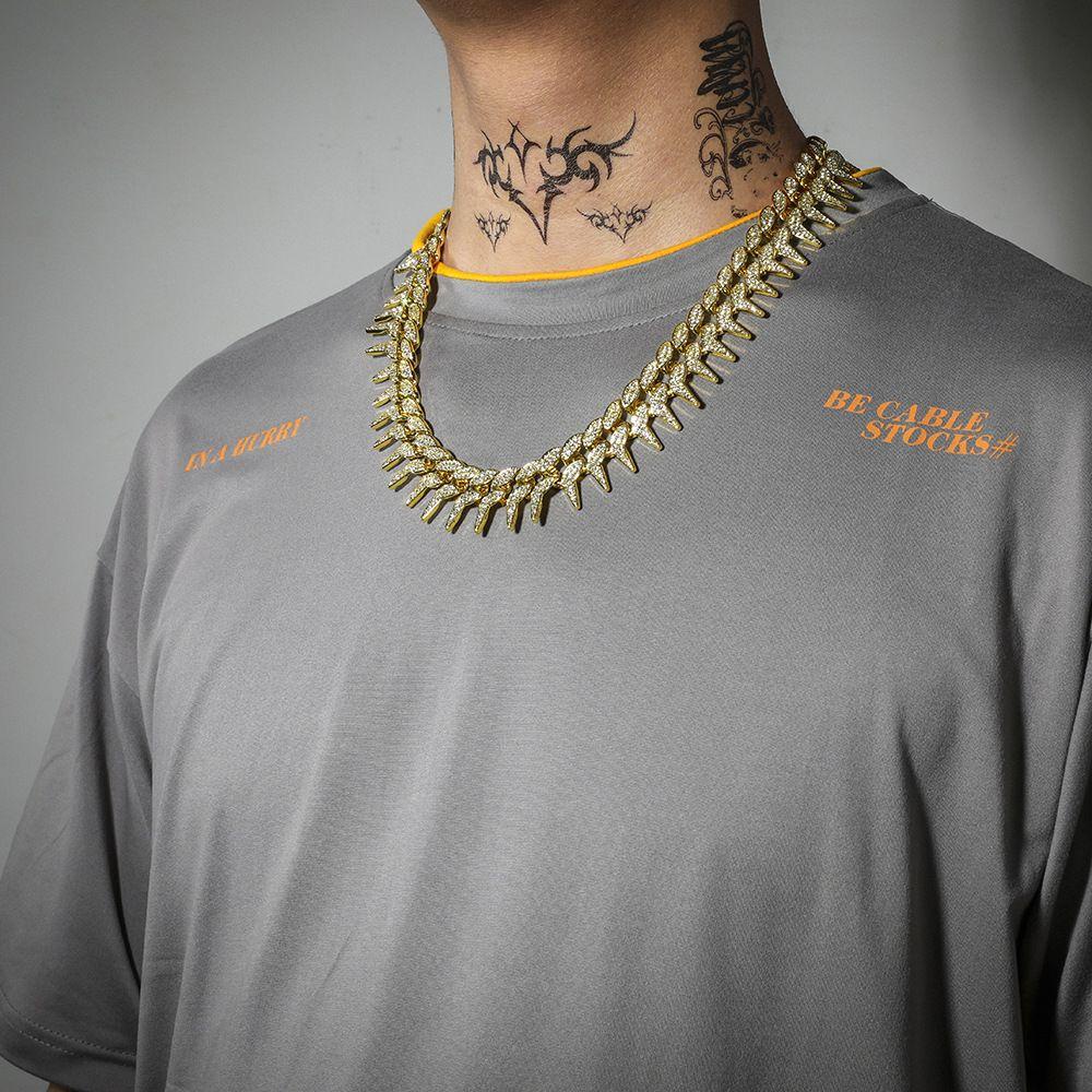 Vòng cổ Hip Hop Rộng 12mm Thời Trang