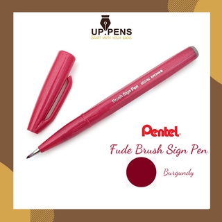 Bút brush viết calligraphy Pentel Sign Pen - Màu đỏ hồng (Burgundy)