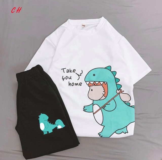 Sét áo khủng long bám đuôi+ quần đùi CH12