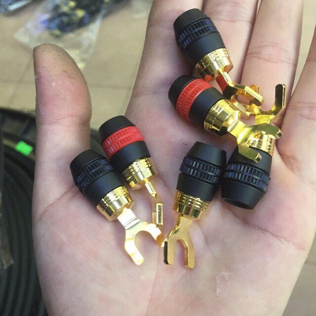 Jack cắm loa 2 in 1: càng cua và chuyển bắp chuối sang càng cua. Hàng cao cấp Taiwan