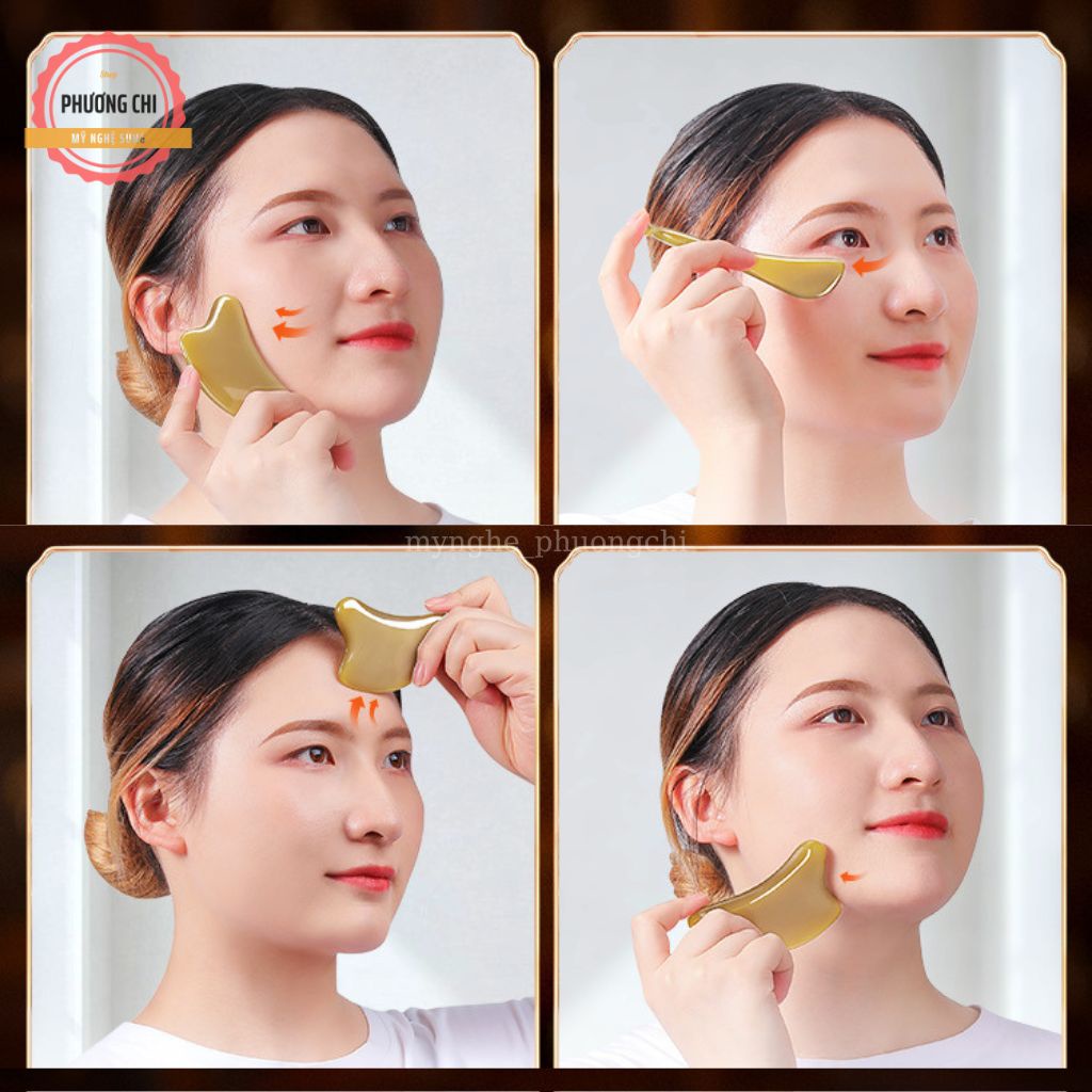 Cây Massage mặt nâng cơ mặt bằng sừng xóa tan quần thâm mắt, dụng cụ mát xa mặt | Mỹ nghệ phương chi