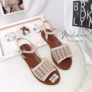 SANDAL BẢN ĐỤC LỖ NỀN NÂU