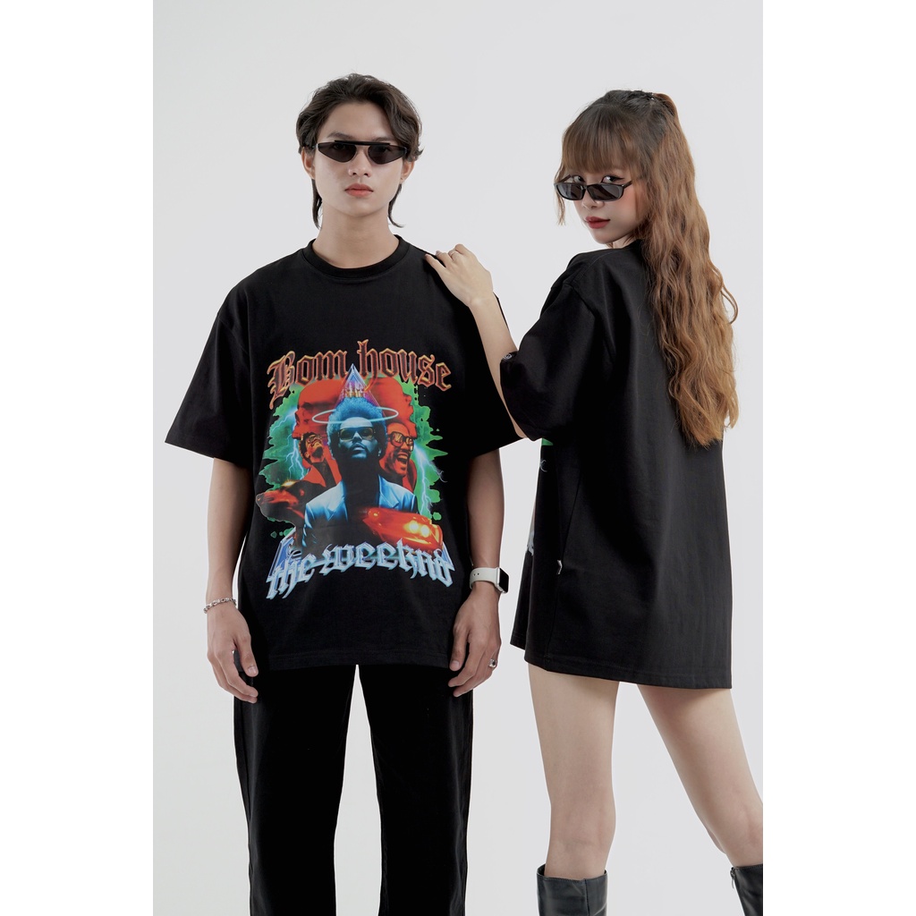 Áo Thun Tay Lỡ Form Rộng Bom House The Weeknd Nam Nữ Ulzzang Unisex Local Brand
