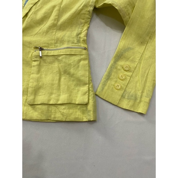 Áo vest kiểu dây kéo túi Ninomaxx 2 màu hồng/ vàng neon - Thanh lý vnxk