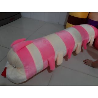 Gối ôm nhồi bông con sâu hồng 1m