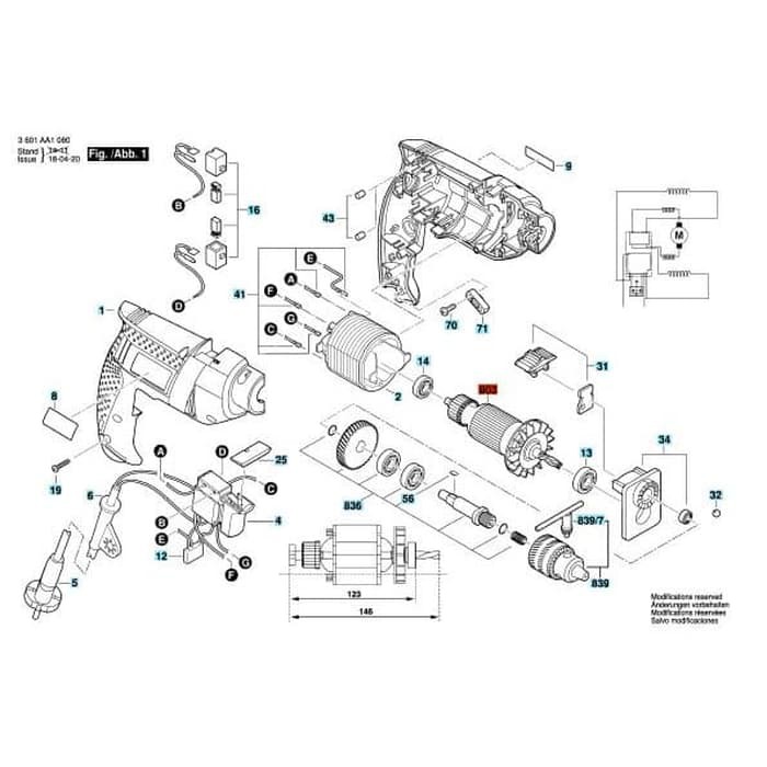 Bosch Mô Hình Máy Bay Gsb 550 Gsb 500 Re, Gsb 1300