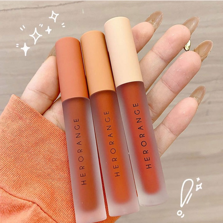 [Hàng mới về] Son kem nhung lì kháng nước dưỡng ẩm HERORANGE
