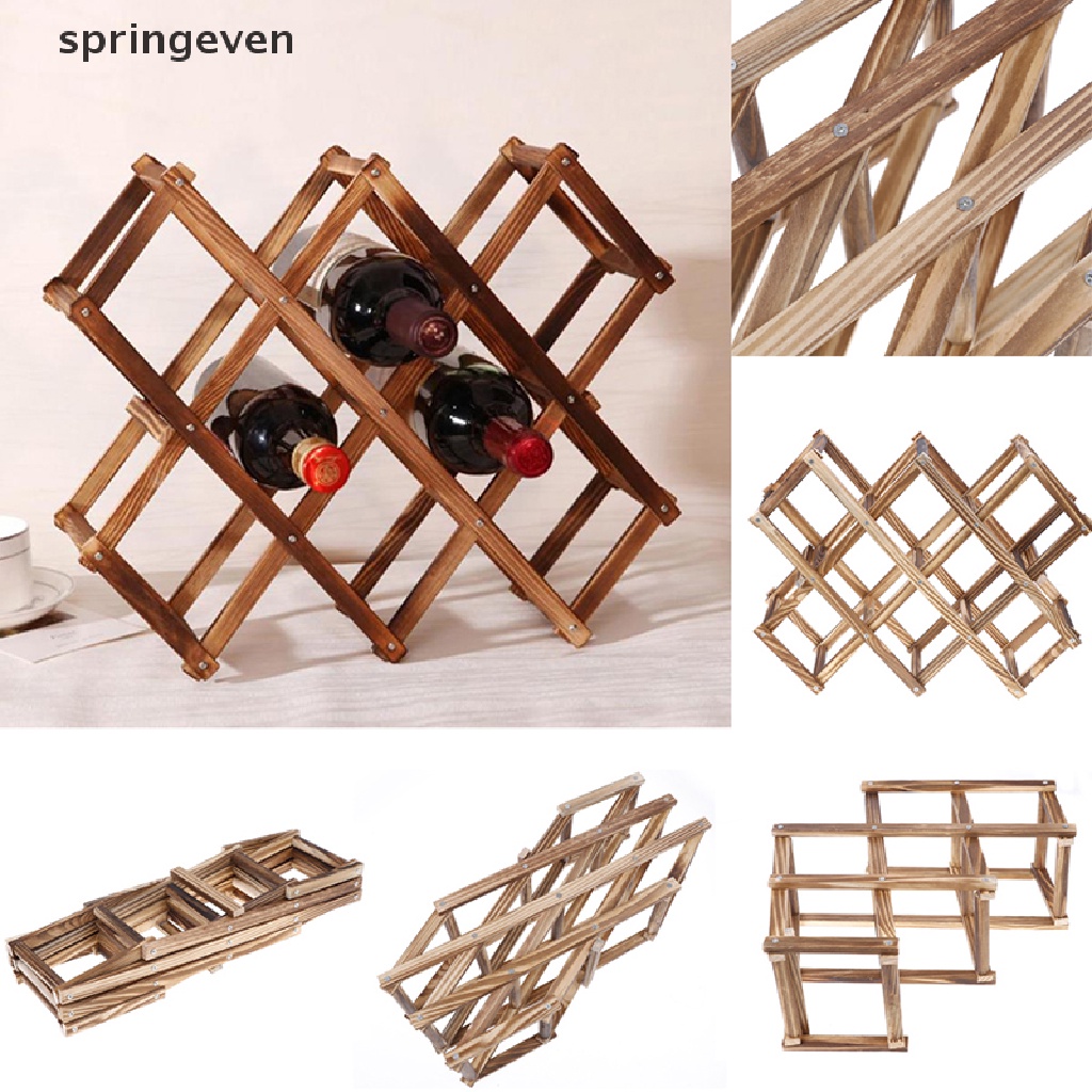 Giá đỡ chai rượu vang 5/6/10 bằng gỗ có thể gấp gọn tiện dụng