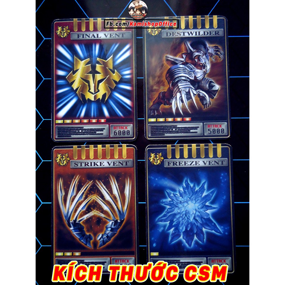 Set Tiger 4 thẻ Advent - Kích thước CSM - KamiShop - Kamen Rider Card
