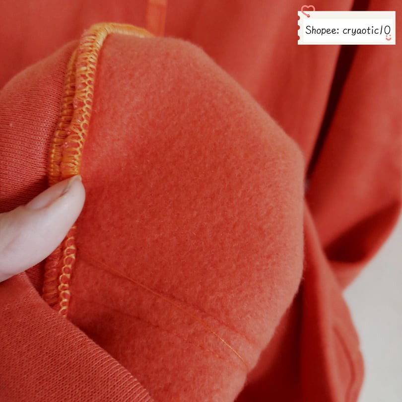 [Kèm video + hình thật] Áo hoodie nỉ cam đất trơn basic unisex