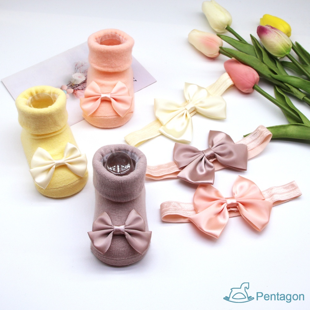 Vớ Công Chúa Gắn Nơ Thời Trang Cho Bé 0-12 Tháng Tuổi