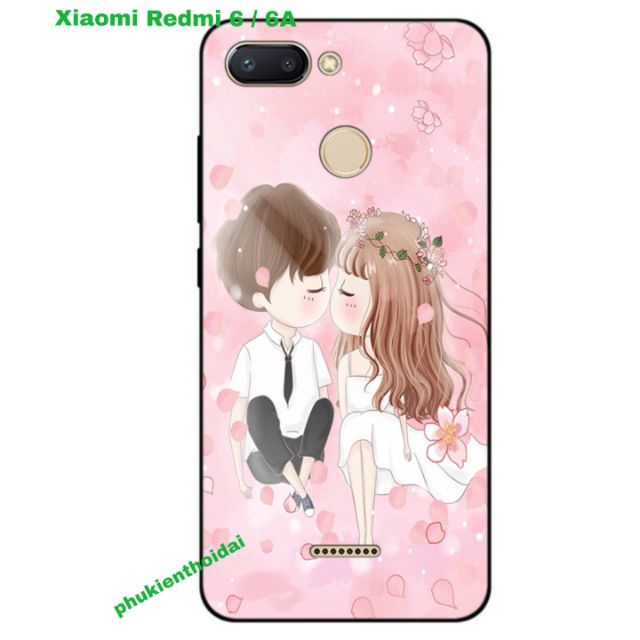 Ốp lưng Xiaomi Redmi 6A dẻo TPU viền đen in 3D cao cấp