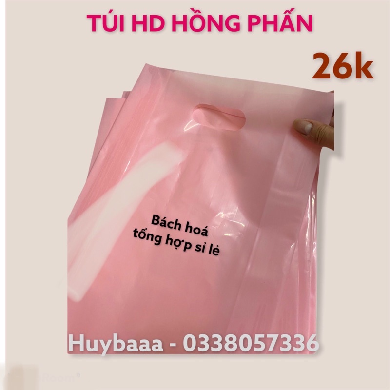 [NHẬN IN TÚI] 0.5KG TÚI HD HỒNG PHẤN nilon dẻo, đựng mỹ phẩm, quần áo túi hột xoài giá rẻ BAO bì NILONG ĐÓNG GÓI HÀNG