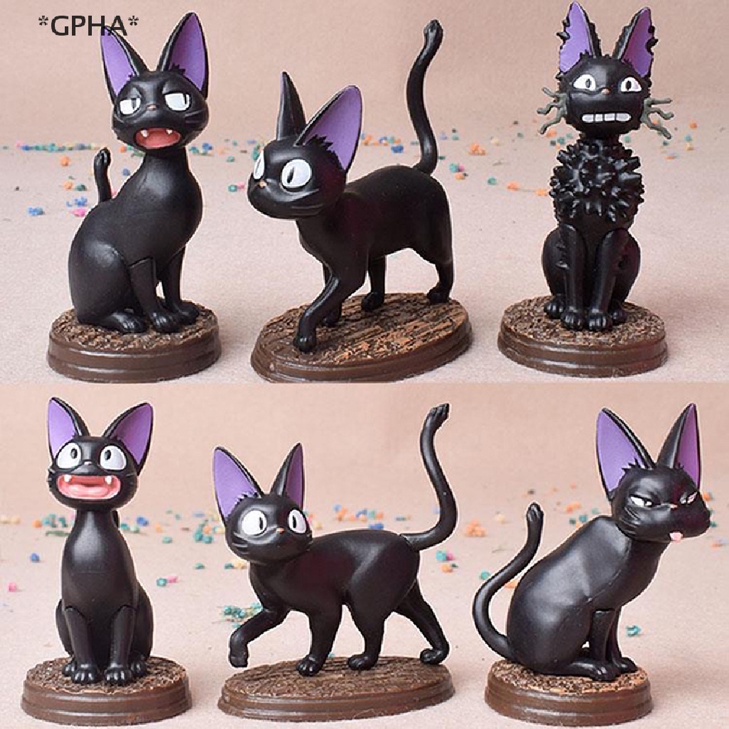 Set 6 Mô Hình Mèo Đen Đồ Chơi Đáng Yêu