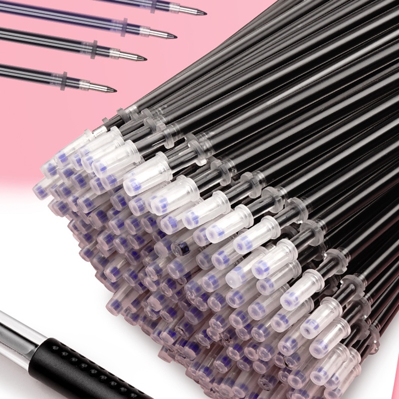Set 3 bút gel + 20 ruột bút mực đen / xanh dương / đỏ / hỗn hợp tiện dụng 0.5mm