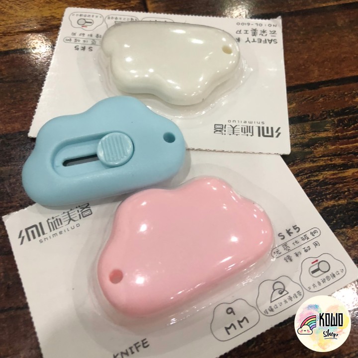 Dao Rọc Giấy Washi Mini Cute Nhỏ Gọn Tiện Dụng Hình Đám Mây RG1