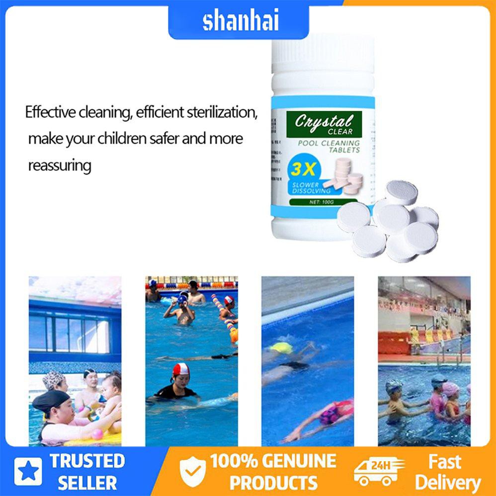 Chai 100 Viên Nén Clo Vệ Sinh Nước Hồ Bơi Khử Trùng Vi Khuẩn Tức Thì